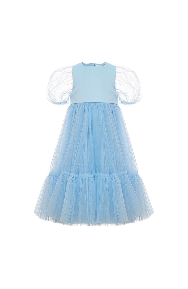 Mini Celebrities Frozen Maxi Tulle Dress, Alternate, color, Frozen Blue
