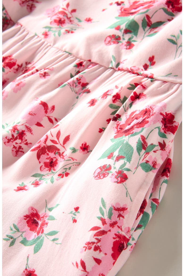 Kids' Flutter Sleeve Jumpsuit, Alternate, color, PINK DOGWOOD BLOOMS