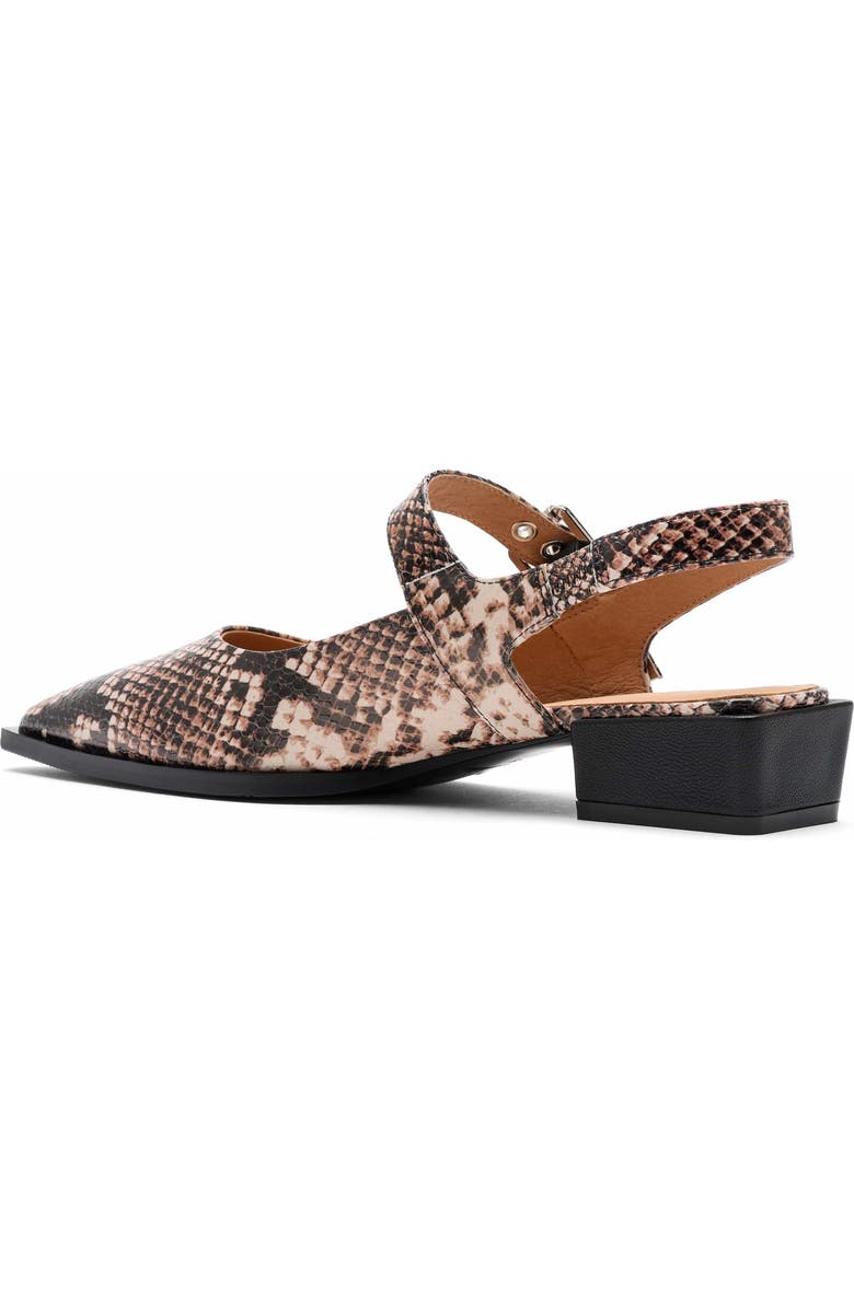 MARC NOLAN Chelsea Leather Slingback Block Heels, Alternate, color, Brown Snake