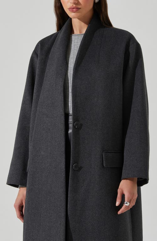 Astr The Label Londyn Cowl Neck Coat In Gray