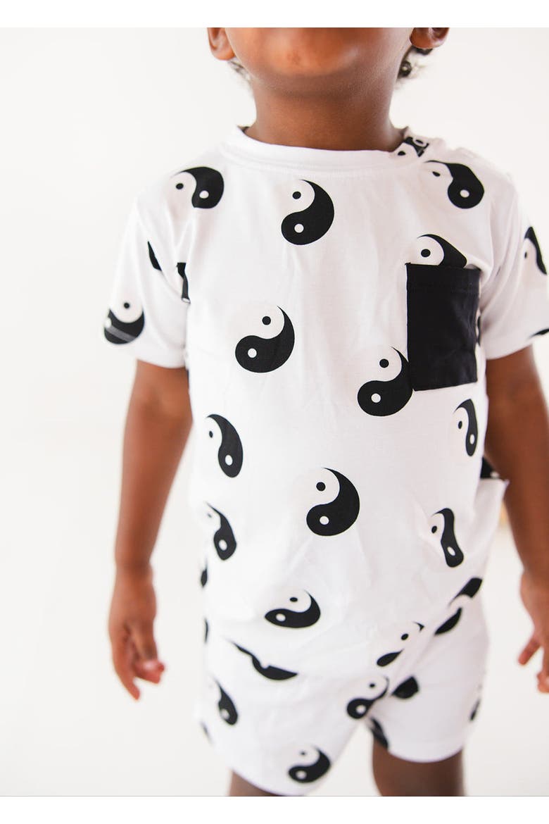 Yin & Yang T-Shirt and Shorts Set, Alternate, color, White