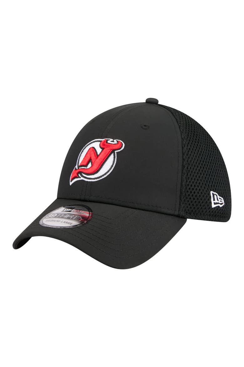 Men's New Era  Black New Jersey Devils Logo 39THIRTY Flex Hat, Main, color, Black