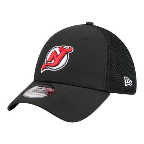 Men's New Era  Black New Jersey Devils Logo 39THIRTY Flex Hat