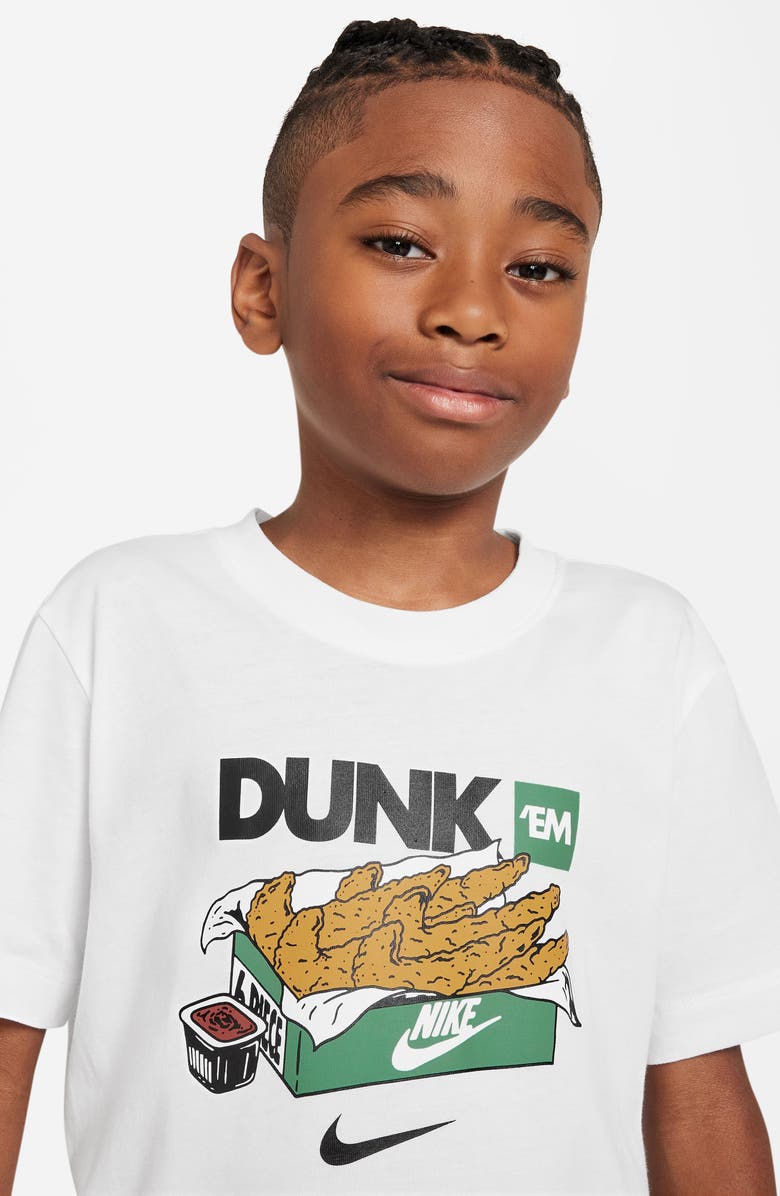 Nike Kids' Sportswear Cotton Graphic T-Shirt, Alternate, color, White