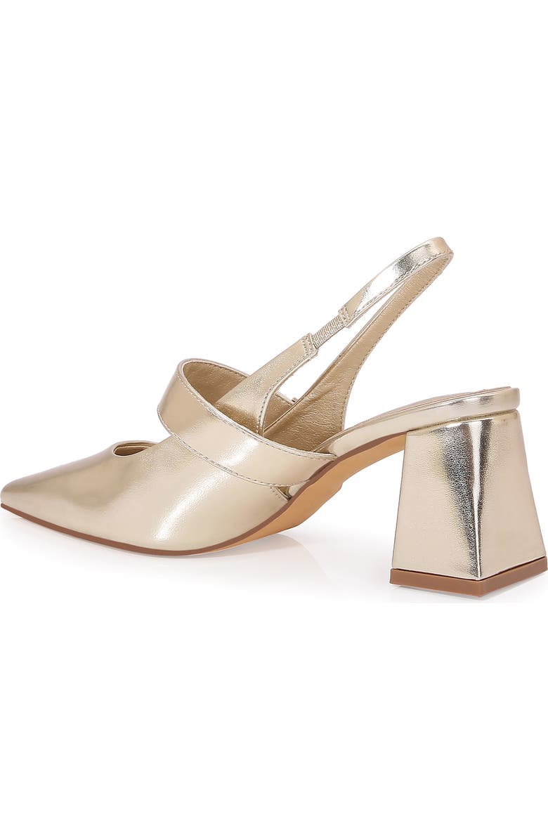 BERNESS Inset Strap Slingback Pump, Alternate, color, Gold