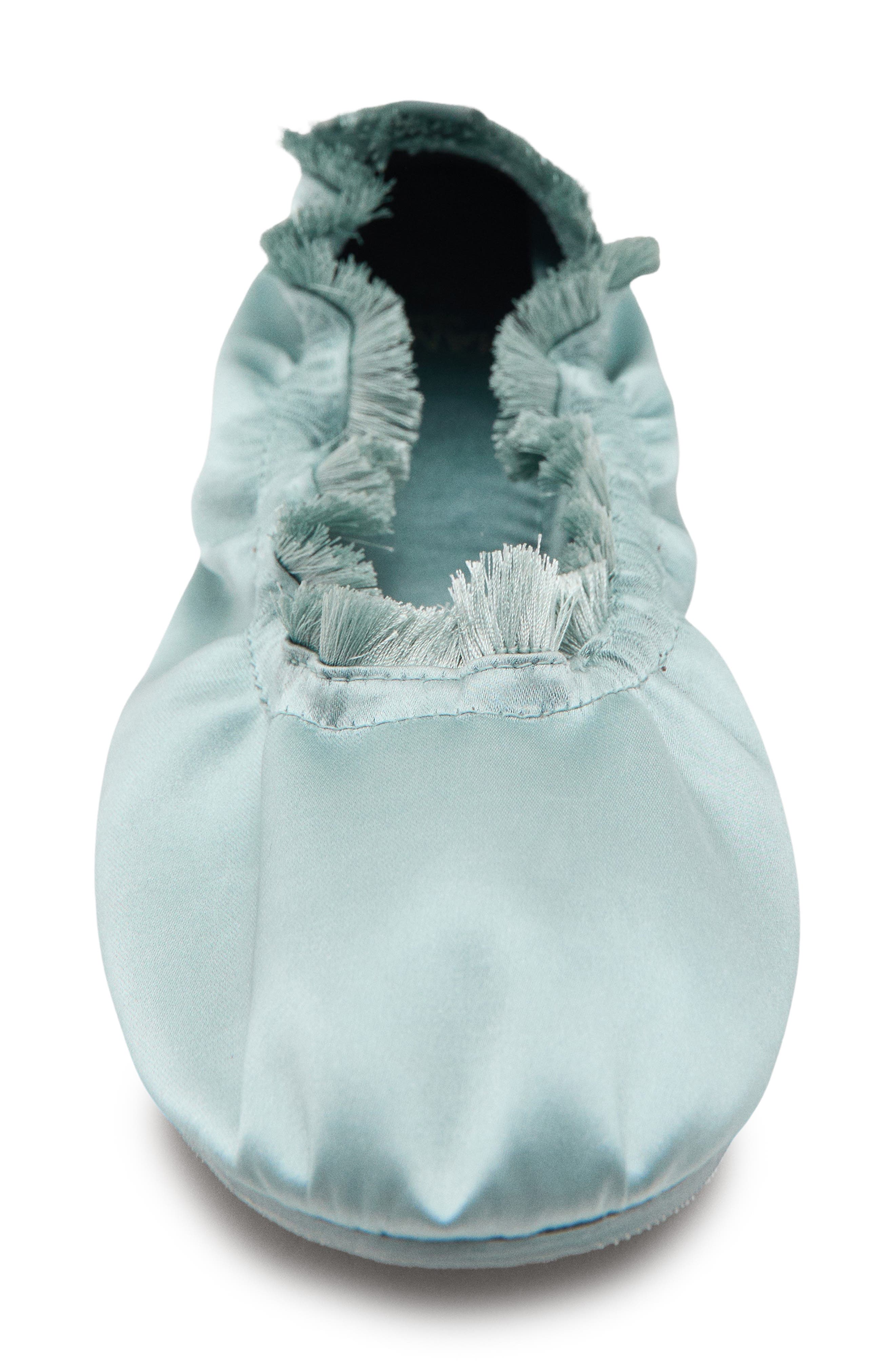 MANGO Satin Ballet Flat, Alternate, color, Blue