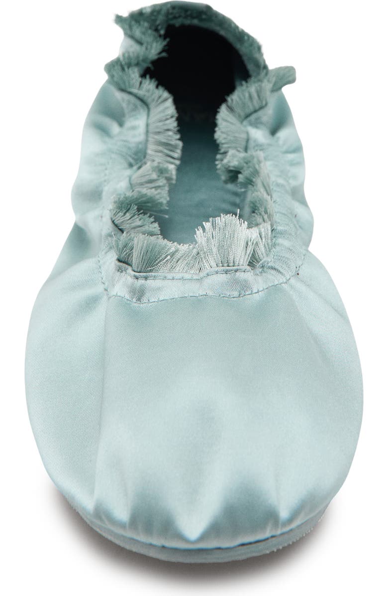 MANGO Satin Ballet Flat, Alternate, color, Blue