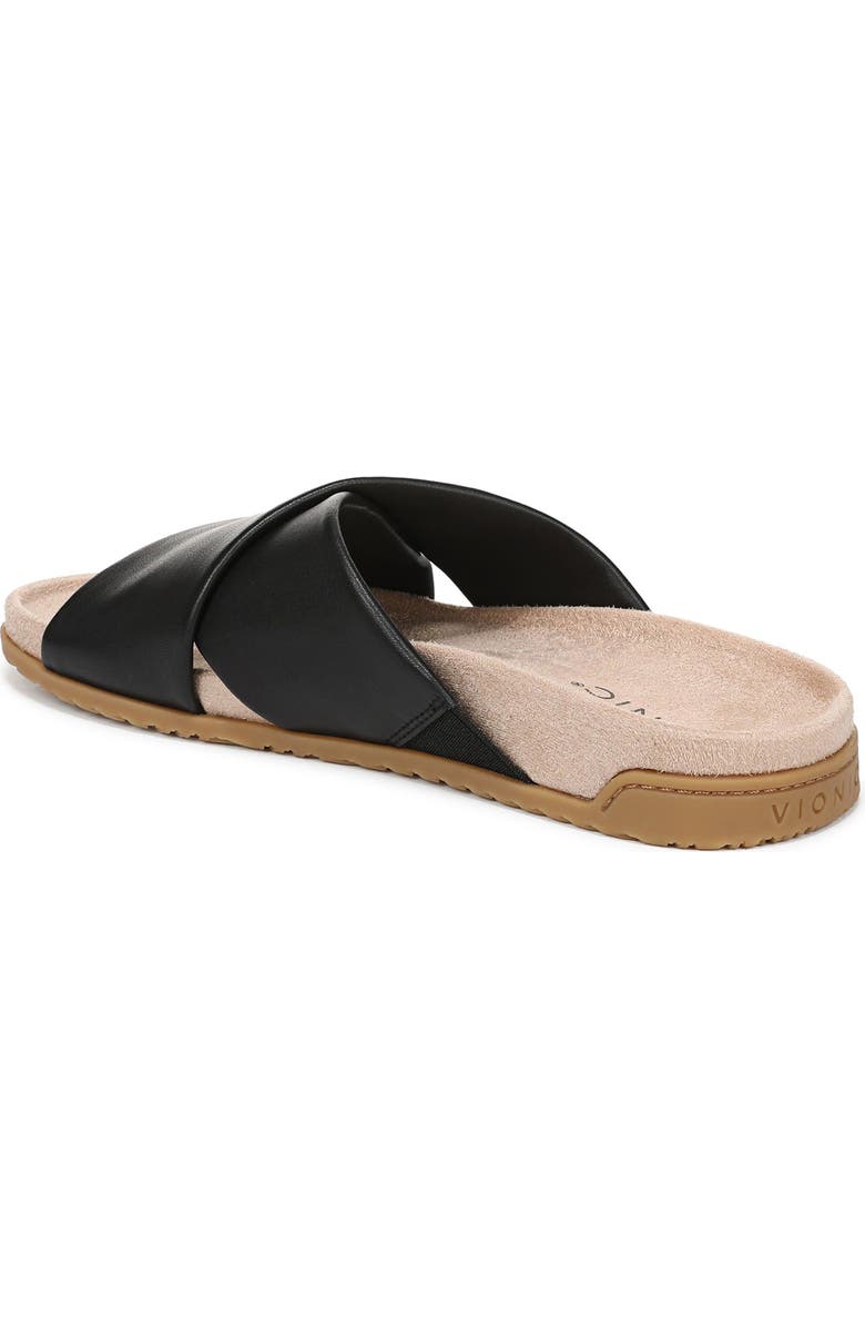Vionic Etna Crossover Slide Sandal, Alternate, color, Black