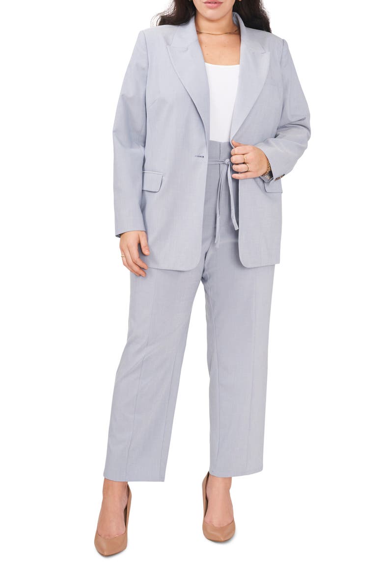 Single Button Relaxed Blazer, Alternate, color, PORCELAIN BLUE