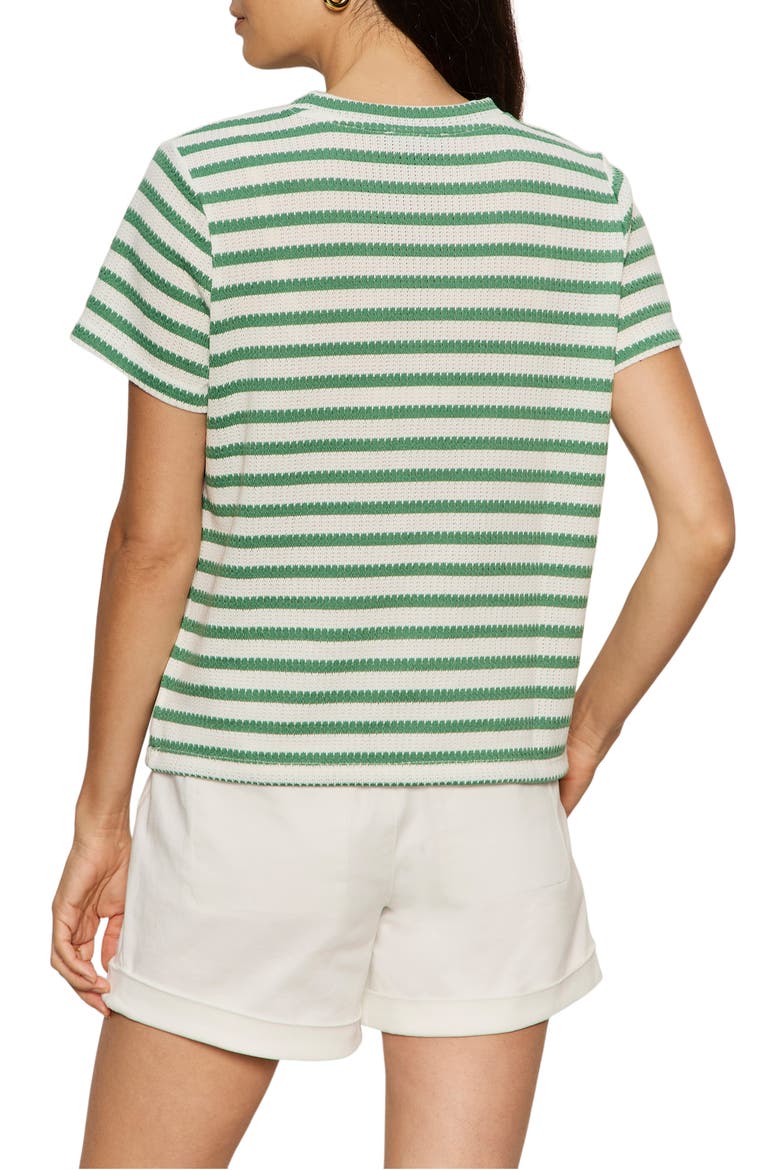 Perfect Texture Stripe Tee, Alternate, color, GREEN JUICE/ WHITE