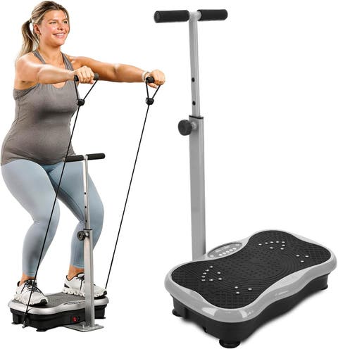 TrimLite Vibration Plate Exercise Machine with Handlebars for Full Body Fitness