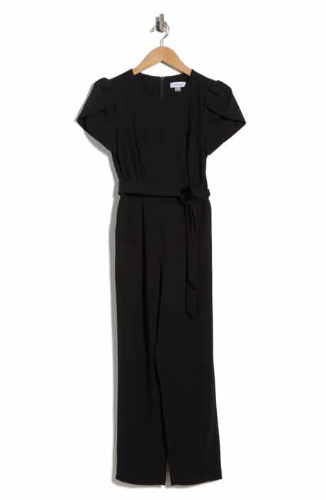 Calvin Klein Tulip Sleeve Belted Jumpsuit