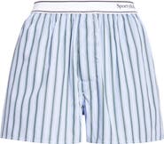 Sporty & Rich Serif Logo Cotton Boxer Shorts