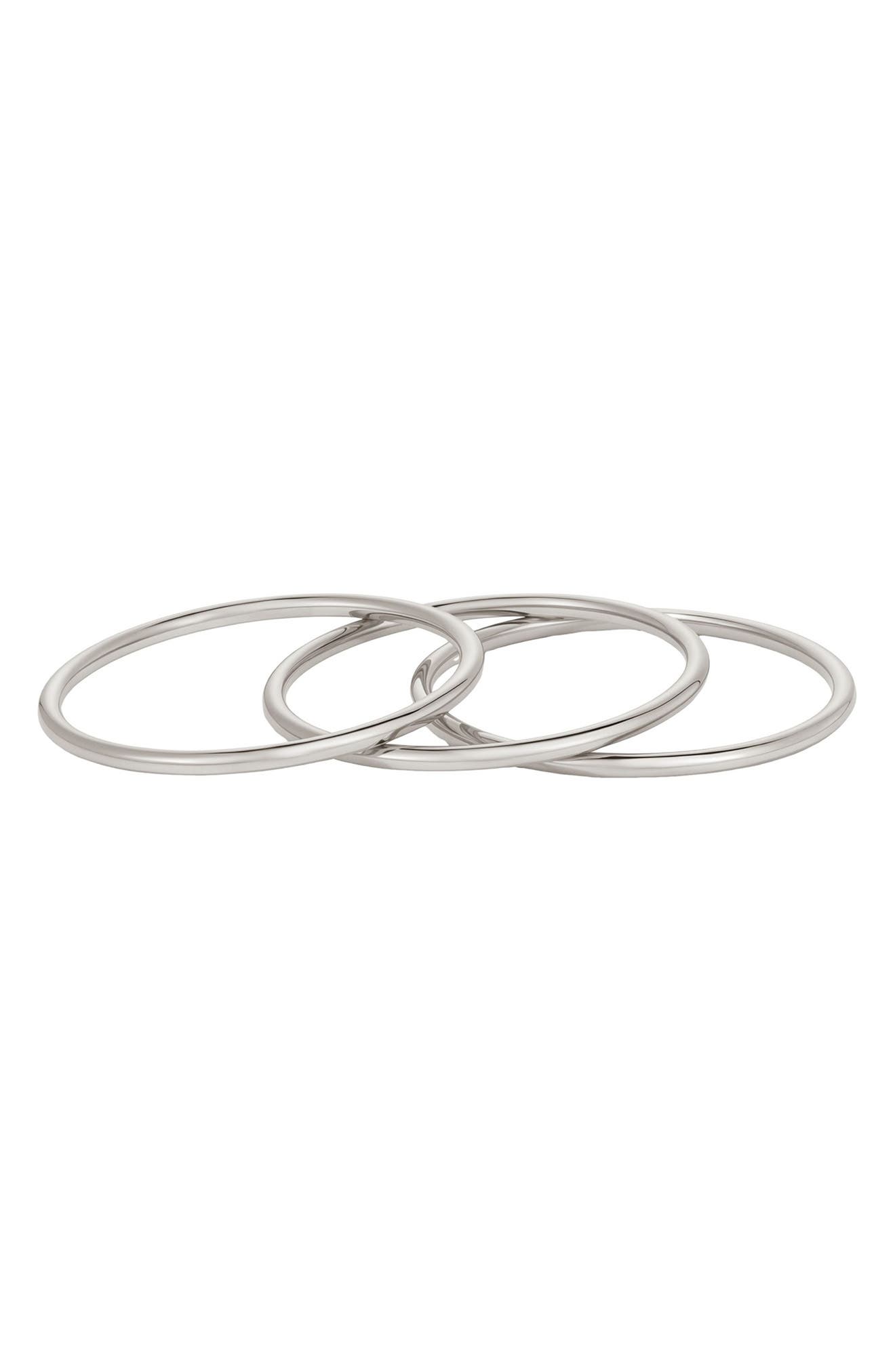 Set of 3 Tarnish Resistant Bangle Bracelets