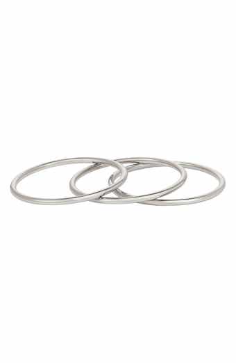 Set of 3 Tarnish Resistant Bangle Bracelets