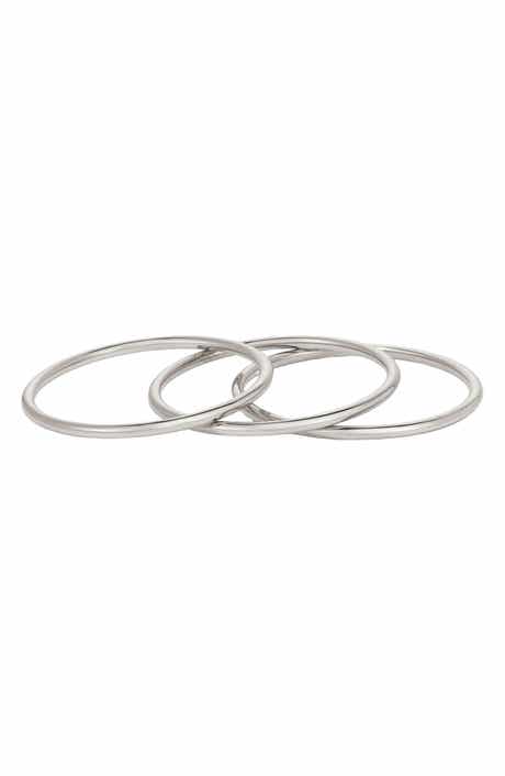 Set of 3 Tarnish Resistant Bangle Bracelets