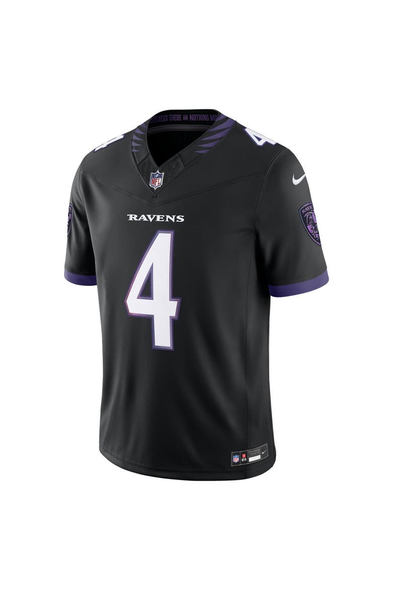 Men's Nike Zay Flowers Black Baltimore Ravens Alternate Alternate Vapor F.U.S.E. Stitched Limited Jersey, Alternate, color, Black