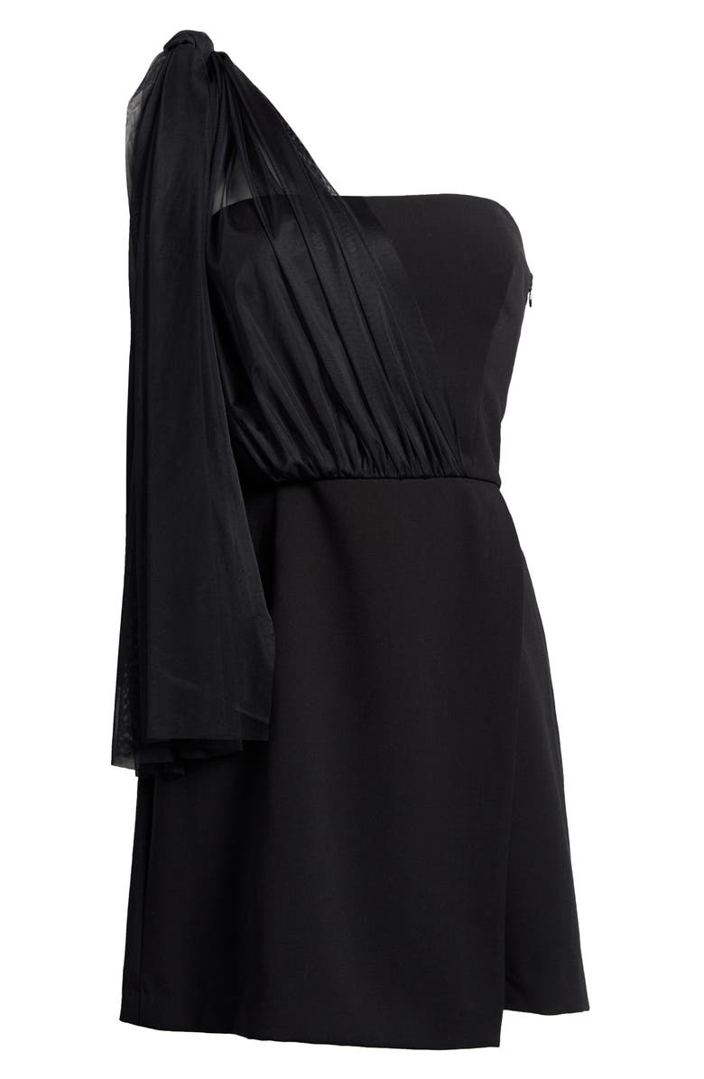 French Connection Whisper One-Shoulder Tulle Minidress, Alternate, color,