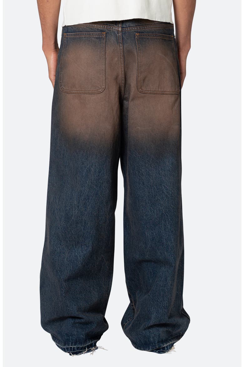 Baggy Rave Ripped Wide Leg Jeans, Alternate, color, RUST