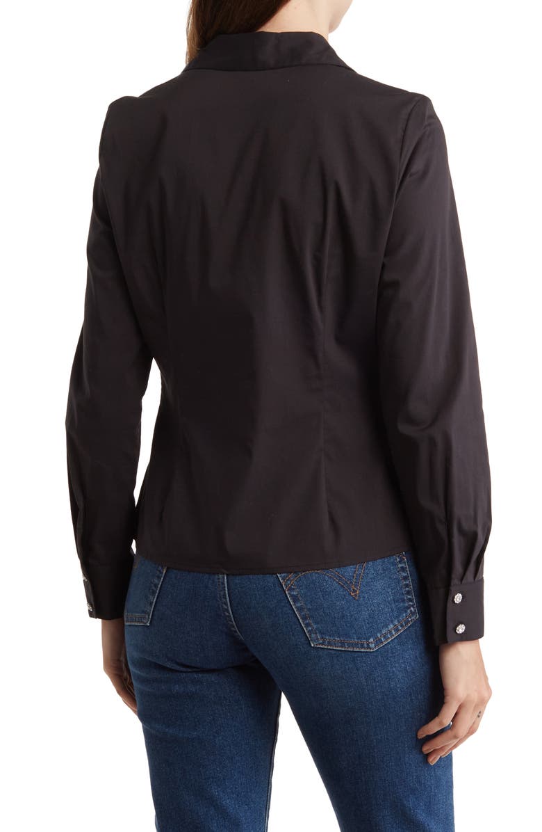 Nanette Lepore Ruched Button-Up Shirt, Alternate, color, 