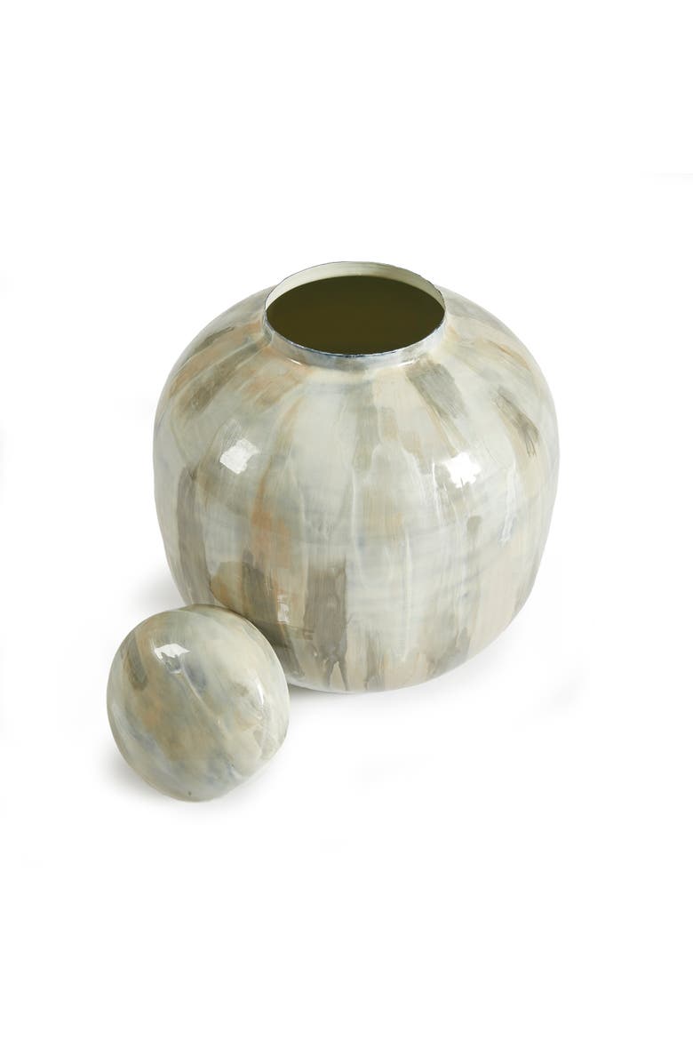 Almeta Lidded Urn, Alternate, color, White