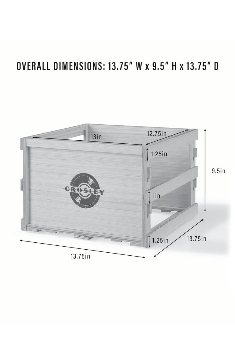 Crosley Radio Square Record Storage Crate, Alternate, color,