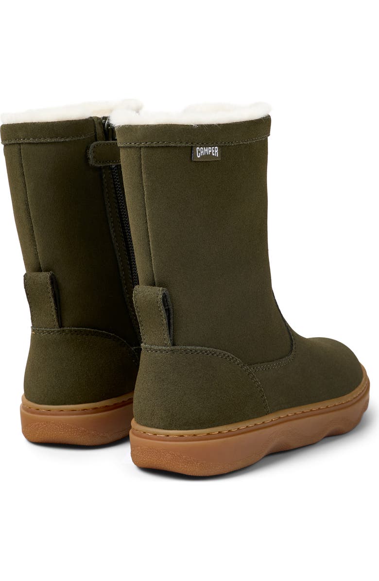 Camper Kids' Kiddo Faux Fur Lined Mid Boot, Alternate, color, Dark Green