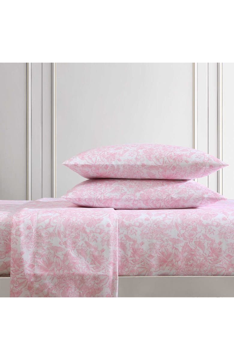 Betsey Johnson Fairytale Floral Sheet Set, Alternate, color, Light Pastel Pink