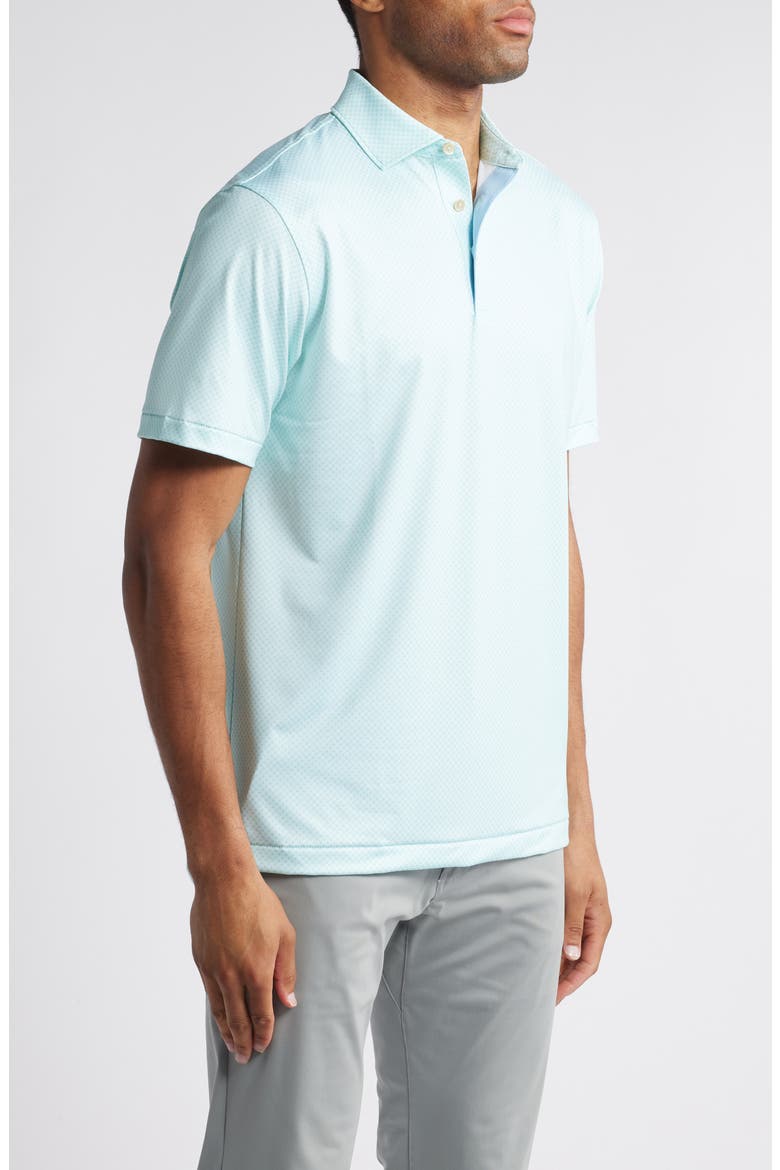 Circle Geo Print Performance Jersey Polo, Alternate, color, SEAGLASS