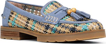 Lenny Woven Raffia Tassel Loafer