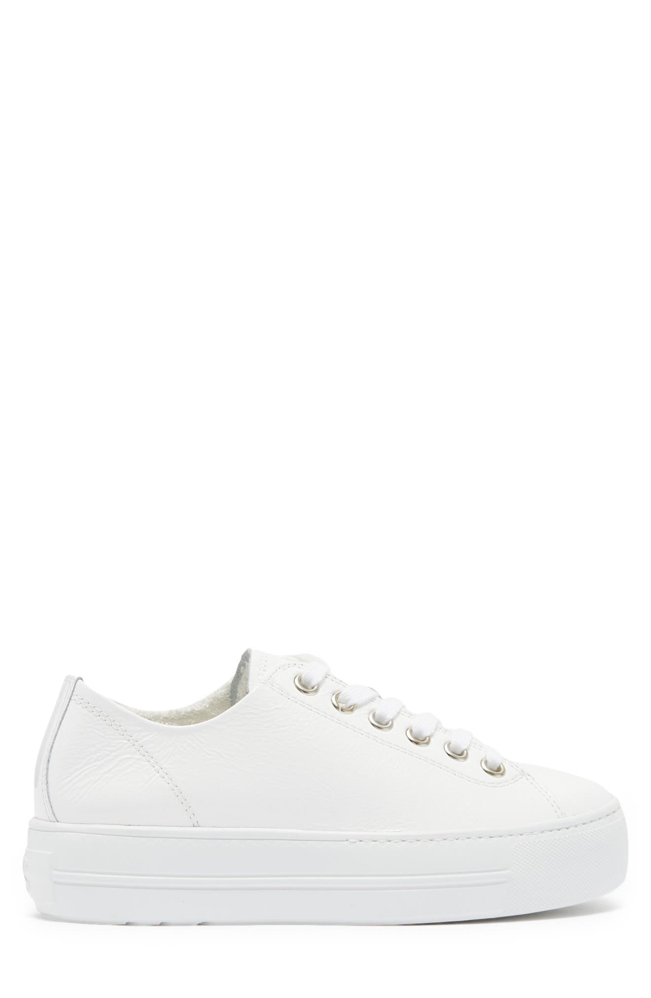 Bixby Platform Sneaker, Alternate, color, WHITE CRINKLED PATENT