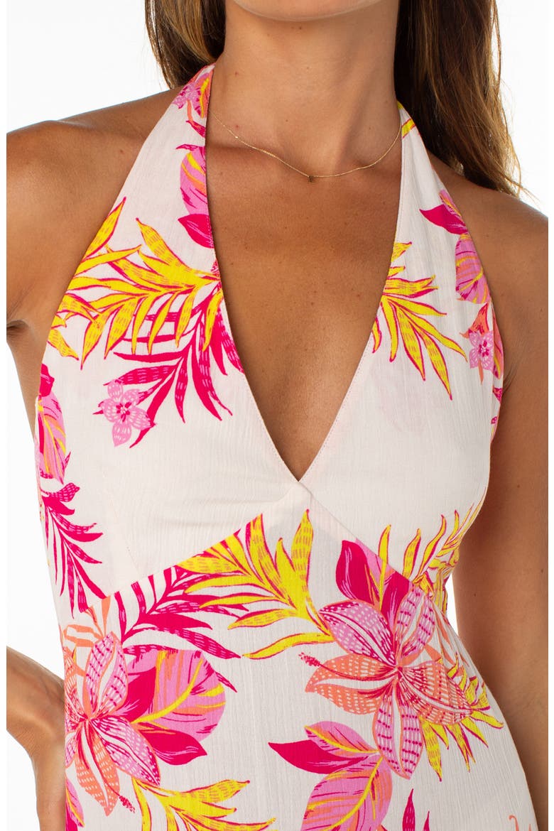 Beach Day Floral Halter Maxi Dress, Alternate, color, DEW