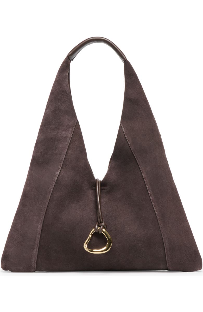 Dolce Vita Malin Suede Hobo Bag, Main, color, Chocolate