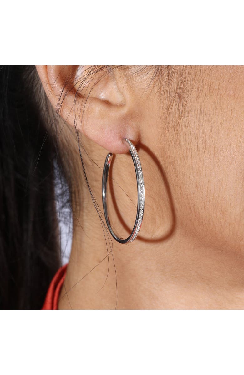 Lucy Quartermaine Skinny Drip Large Hoop, Alternate, color, Sterling Silver