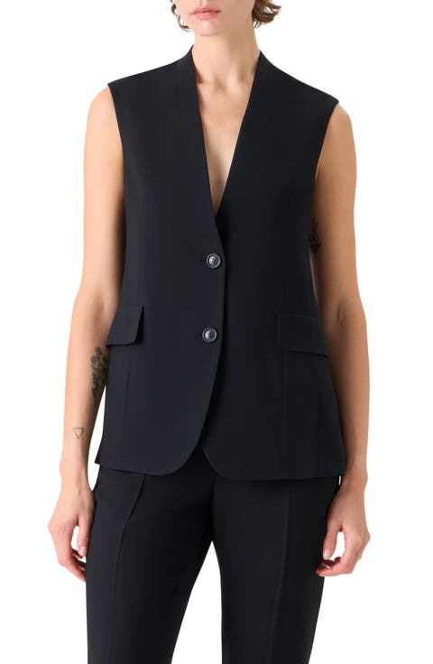 Martina Tailored Wool Blend Vest