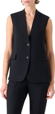 Akris Martina Tailored Wool Blend Vest