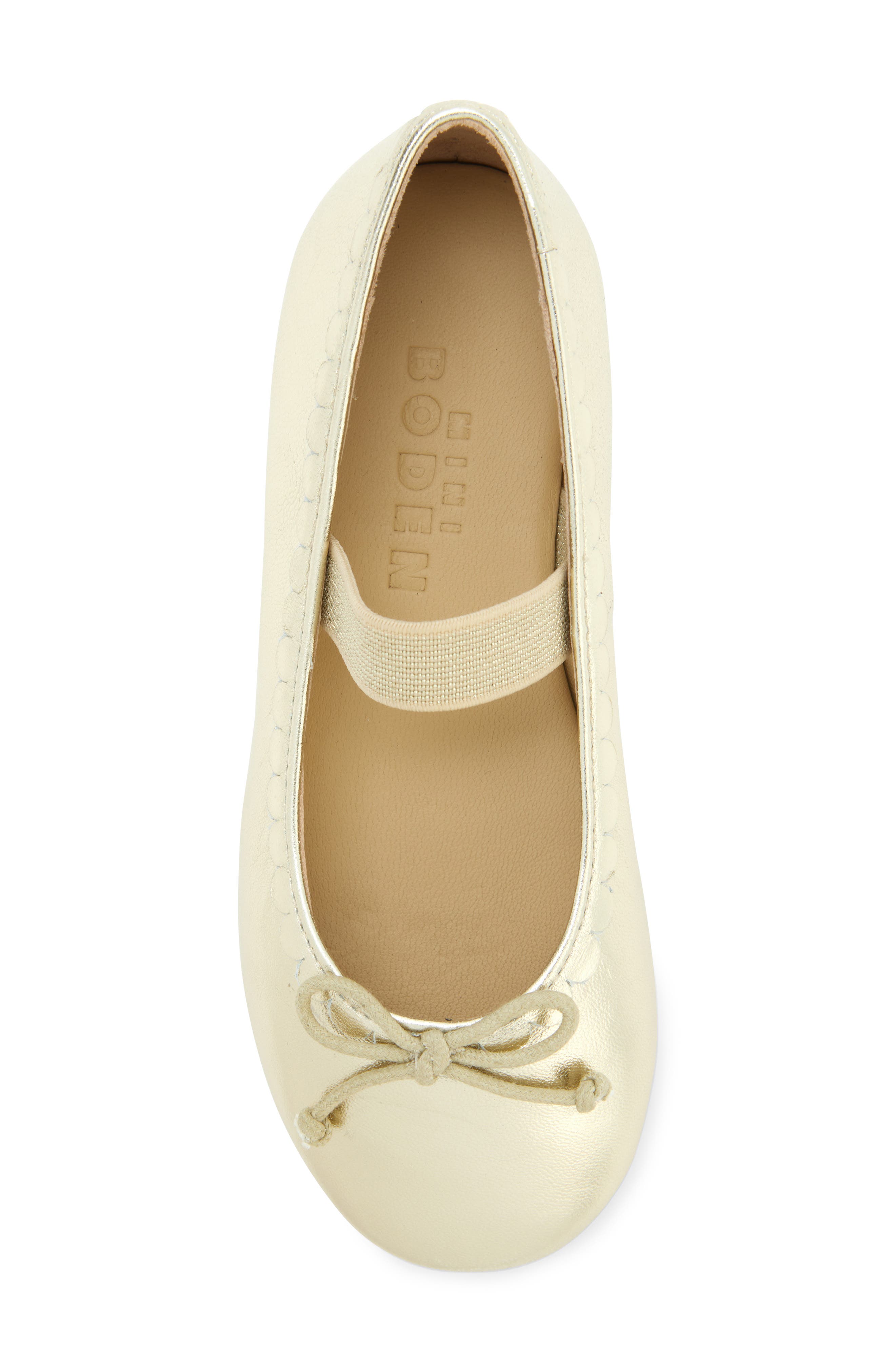 Mini Boden Kids' Metallic Ballet Flat, Alternate, color, 