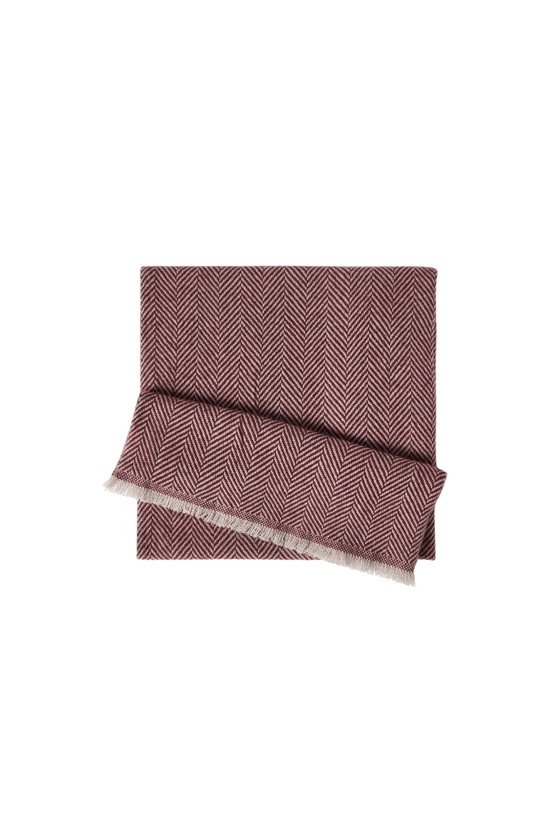 Cashmere chevron scarf, Alternate, color, Amaranth Red