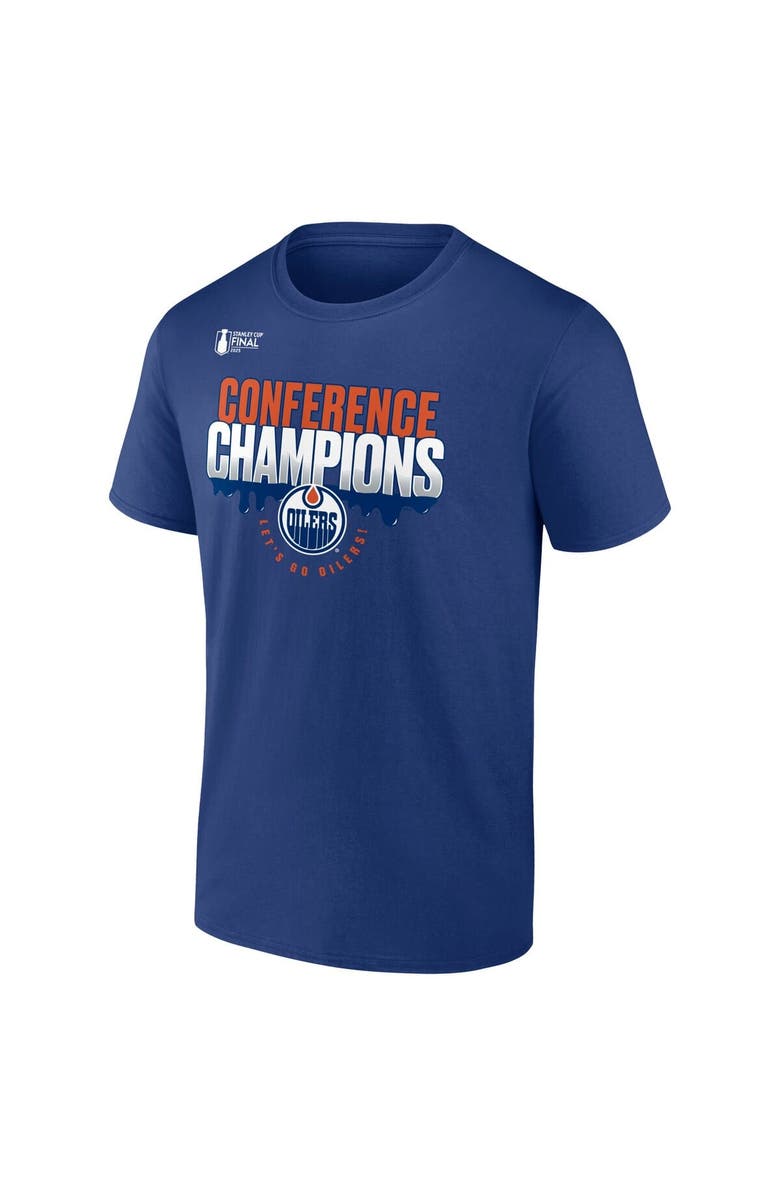 FANATICS Men's Fanatics  Royal Edmonton Oilers 2025 Western Conference Champions Local Hometown T-Shirt, Alternate, color, 