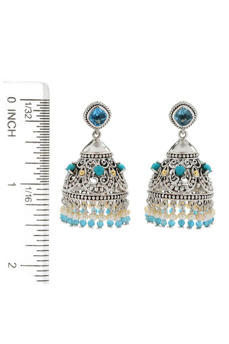 Sterling Silver Chandelier Earrings, Alternate, color, BLUE