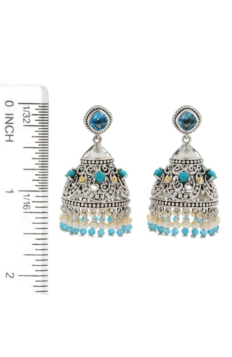 SAMUEL B. Sterling Silver Chandelier Earrings, Alternate, color, Blue