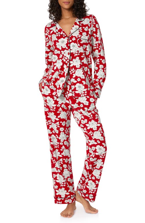 Bedhead Pajamas Print Stretch Organic Cotton Pajamas In Red