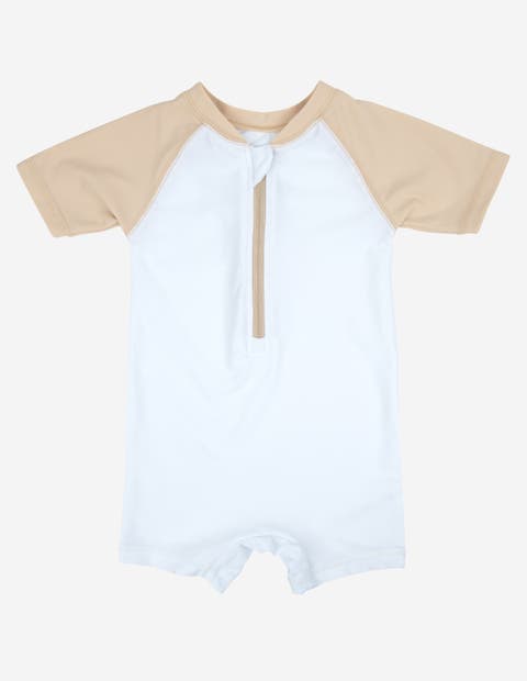 Baby One-Piece Rashguard, UPF 50+ Sun Protection Swimwear