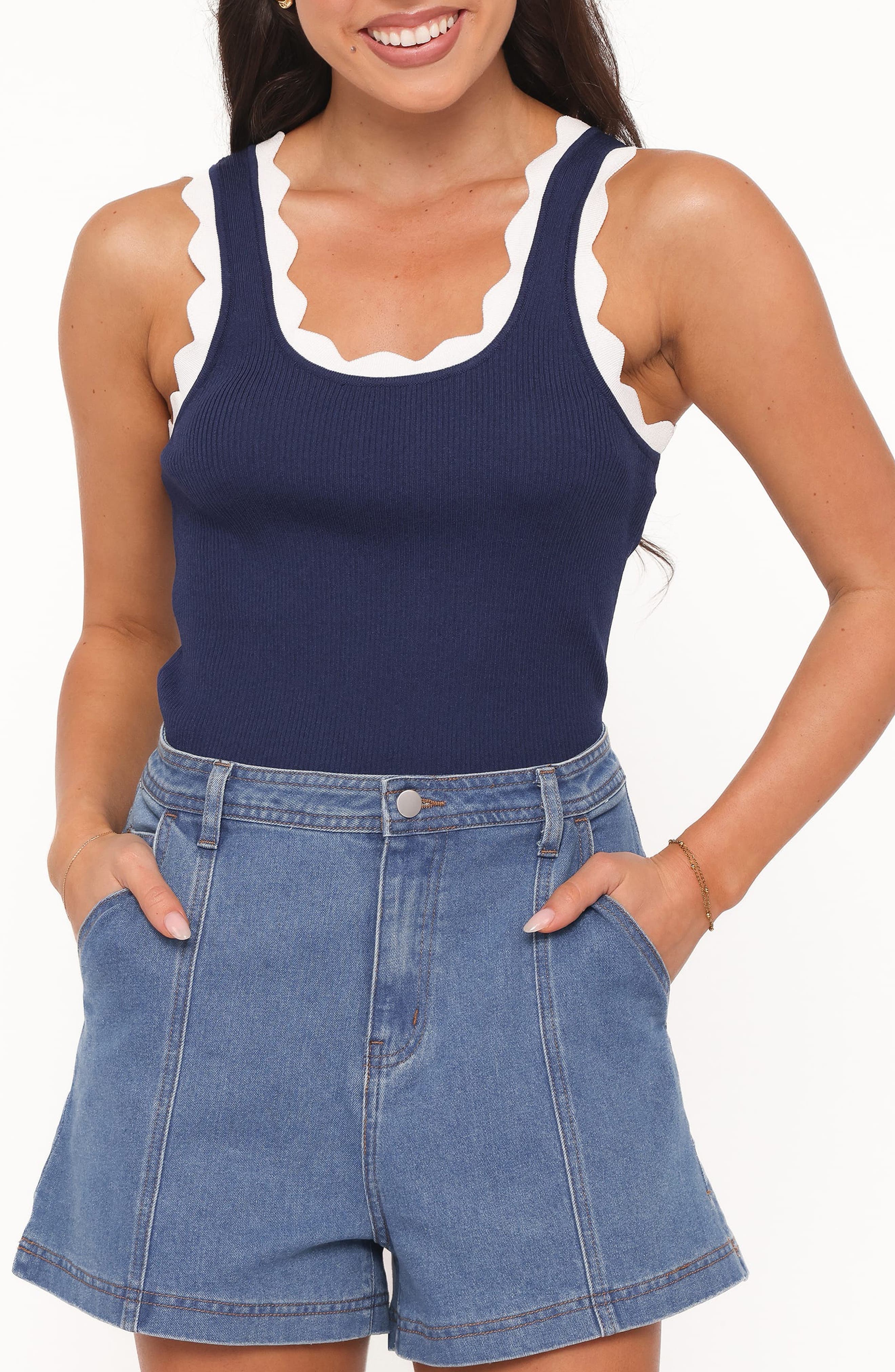 selected NAVY WHITE