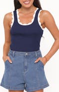Petal & Pup Johnson Scalloped Trim Tank