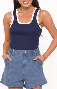 Petal & Pup Johnson Scalloped Trim Tank