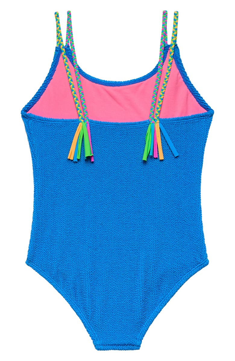 Beach Lingo Kids' Braided Fringe One-Piece Swimsuit, Alternate, color, 