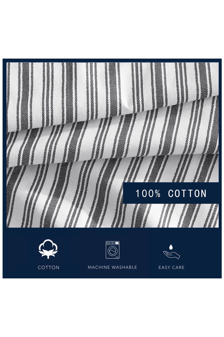 Coleridge Stripe Set of 2 Pillowcases, Alternate, color, CHARCOAL