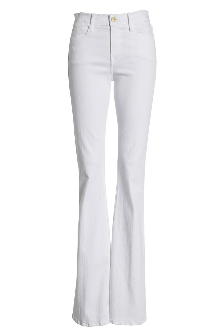Le High Flare Jeans, Alternate, color, BLANC