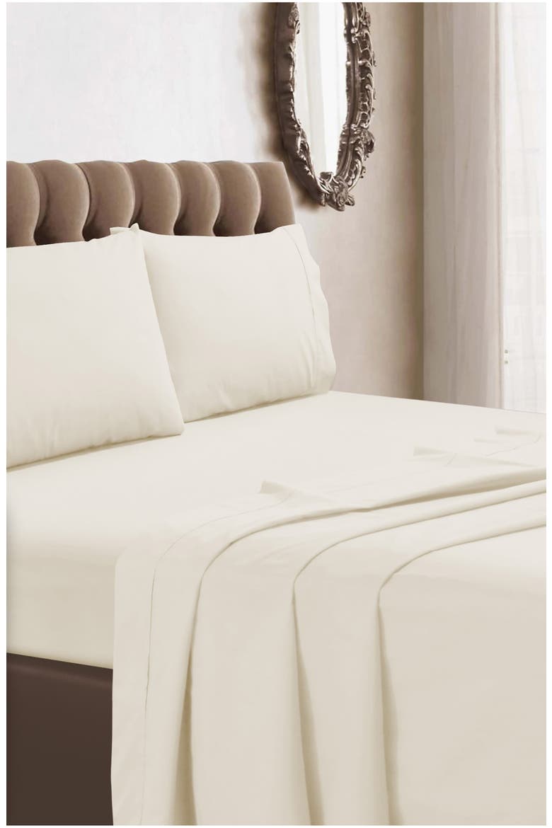 350 Thread Count Cotton Percale Sheet Set, Alternate, color, IVORY